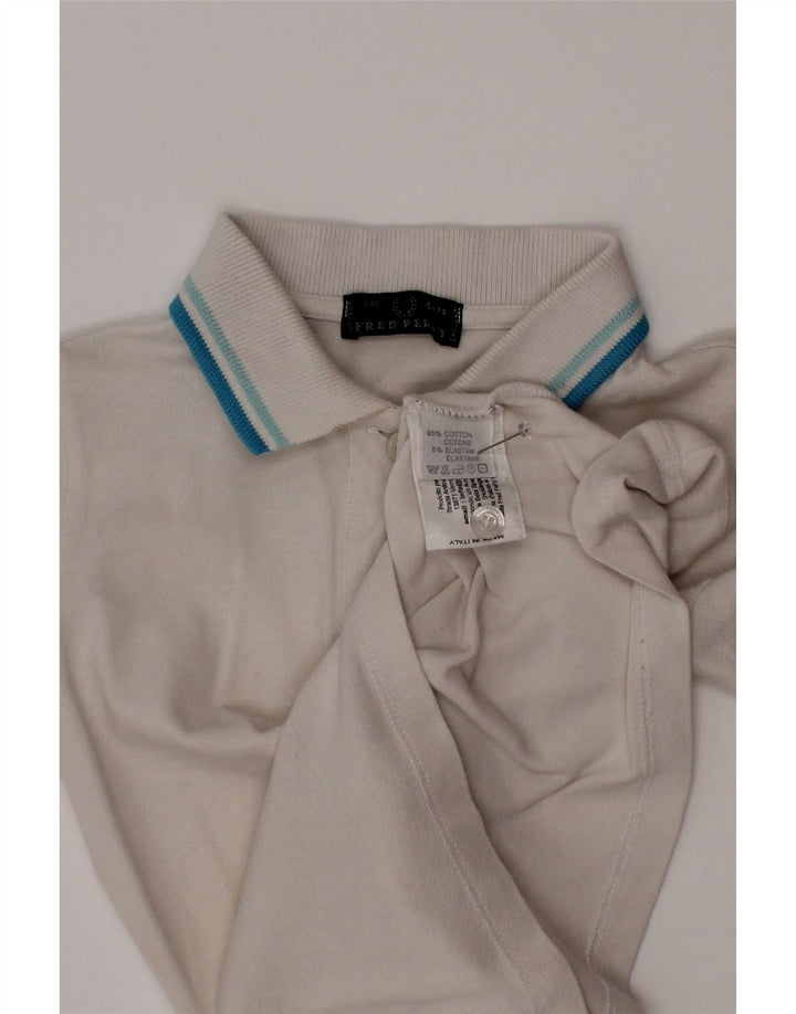Camisa polo masculina Fred Perry 3-4 anos algodão branco