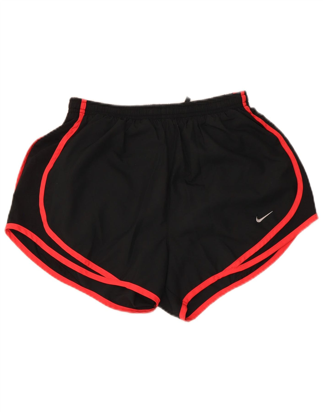 Shorts esportivos femininos NIKE Dri Fit UK 10 pequenos pretos de poliéster
