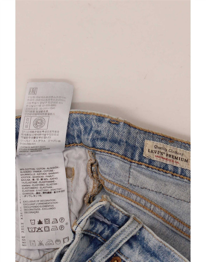 Calça Jeans Slim Feminina Levi's W25 L30 Azul Algodão