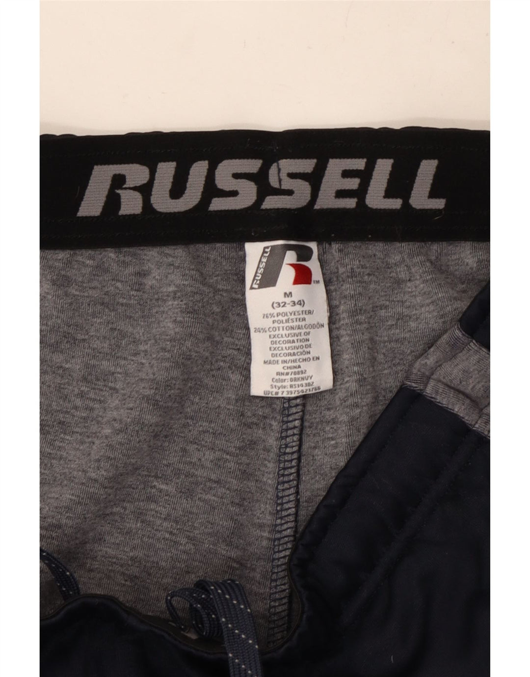 Calça de treino masculina RUSSELL ATLÉTICA azul marinho médio colorblock