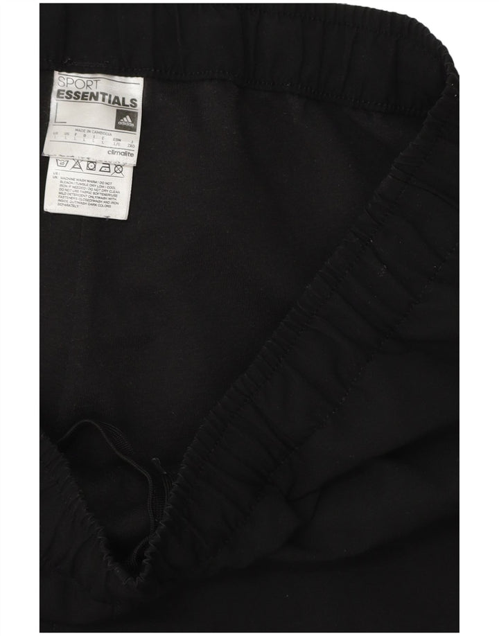 Calça de treino masculina ADIDAS Climalite grande poliéster preto