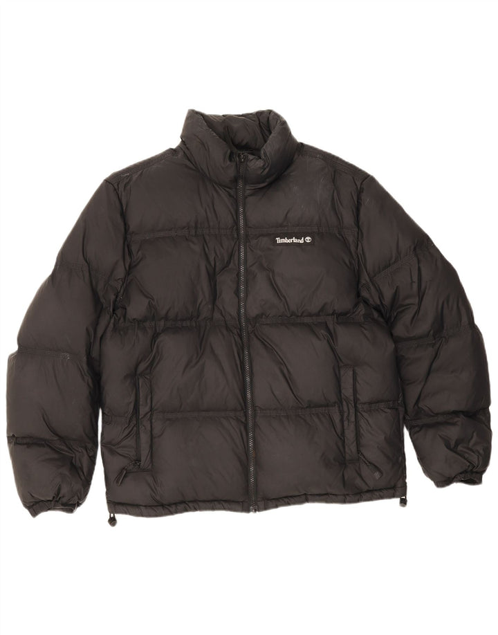 Jaqueta acolchoada masculina Timberland UK 40 grande nylon preto