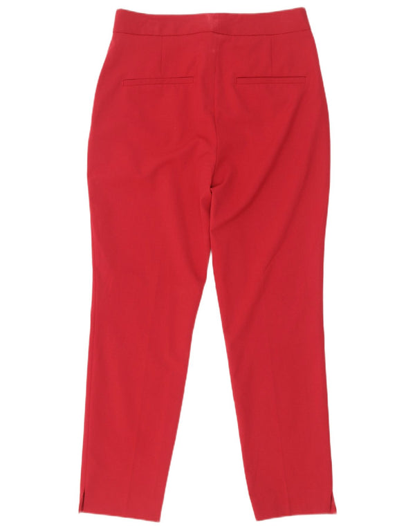 Zara Calça Chino Feminina Slim EU 36 XS W26 L26 Poliéster Vermelho