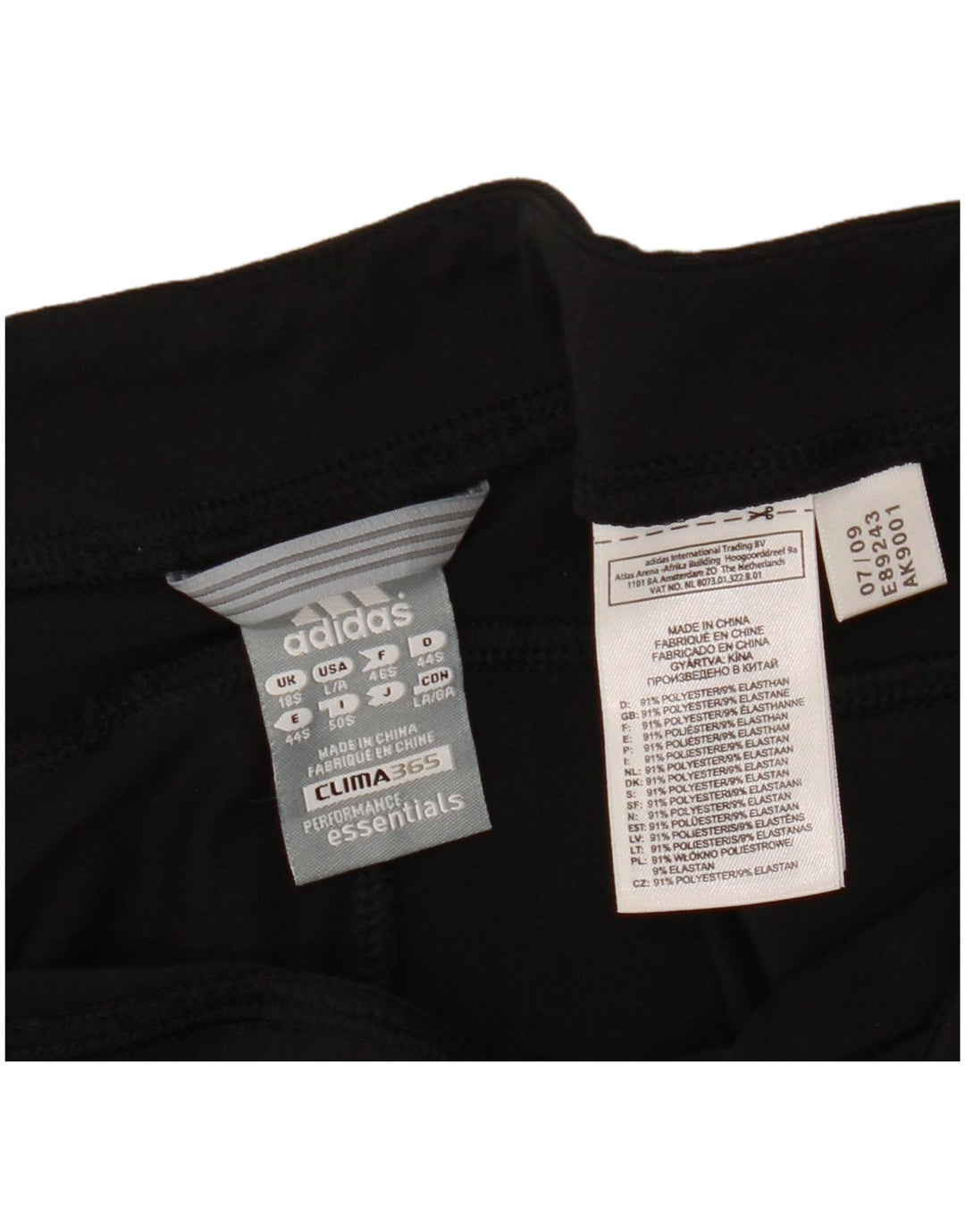 ADIDAS Womens Clima 365 Flare Calças de treino UK 18 XL Preto Poliéster