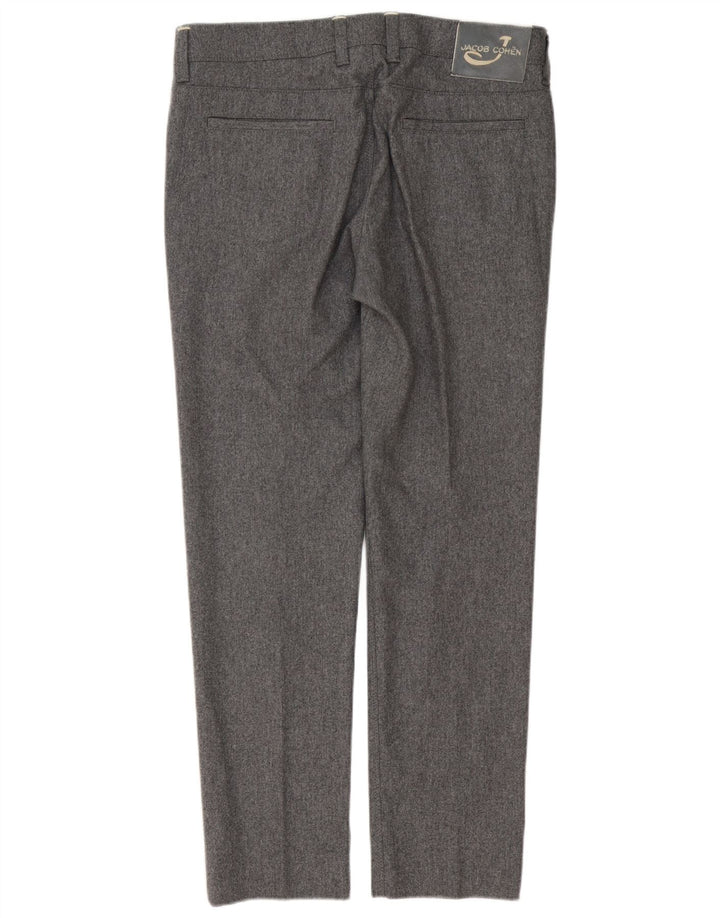 Calça slim masculina Jacob Cohen W34 L31 lã cinza