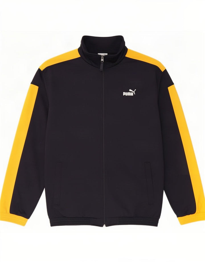 Jaqueta Puma Meninos Treino Top 15-16 Anos Azul Marinho Colorblock Poliéster