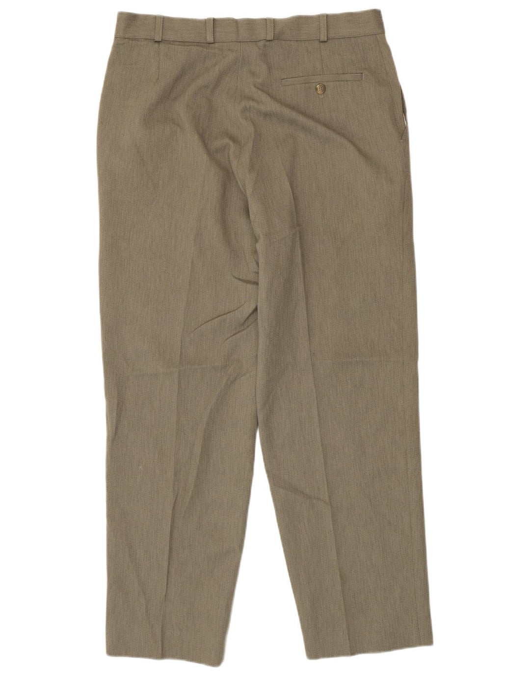 Calça chino reta masculina Marks & Spencer W36 L31 poliéster cinza
