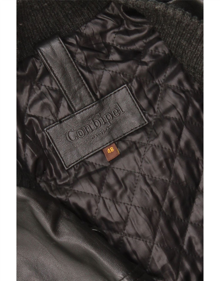 Jaqueta masculina de couro bomber Conbipel IT 48 couro preto médio