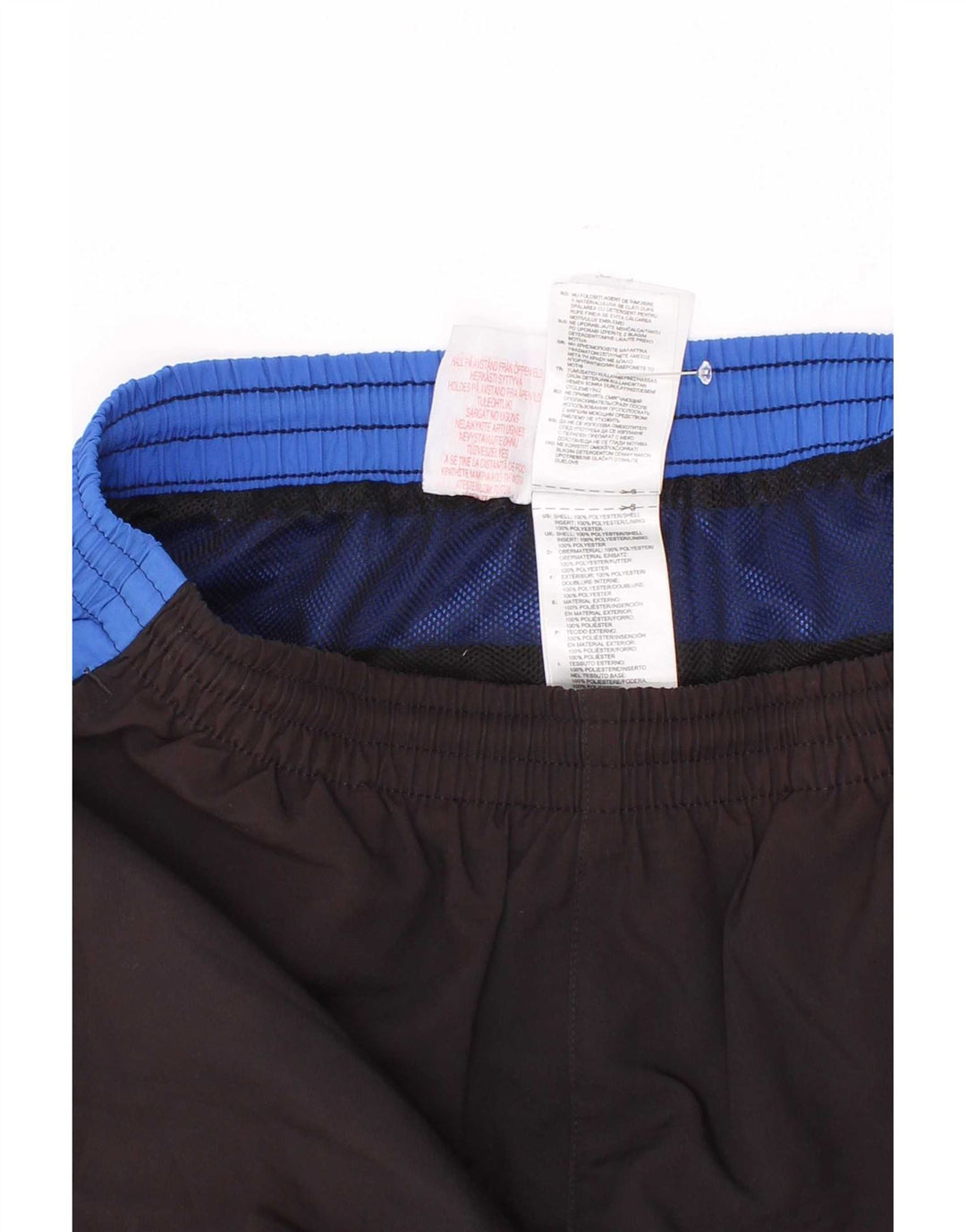Shorts esportivos masculinos Adidas 13-14 anos preto colorblock poliéster