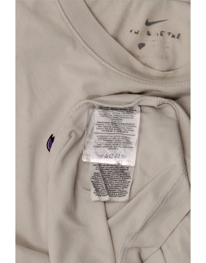 Camiseta gráfica masculina NIKE Top grande de algodão branco