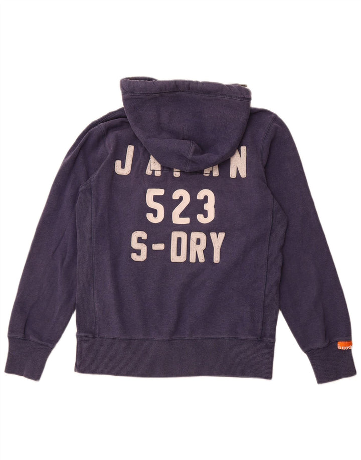 SUPERDRY moletom com capuz masculino gráfico médio algodão azul marinho