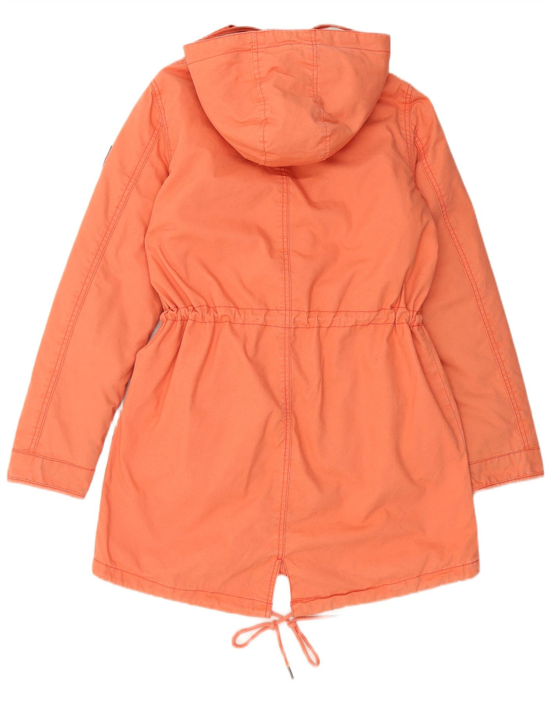 Jaqueta parka feminina com capuz grande TOMMY HILFIGER Reino Unido 10 pequena laranja