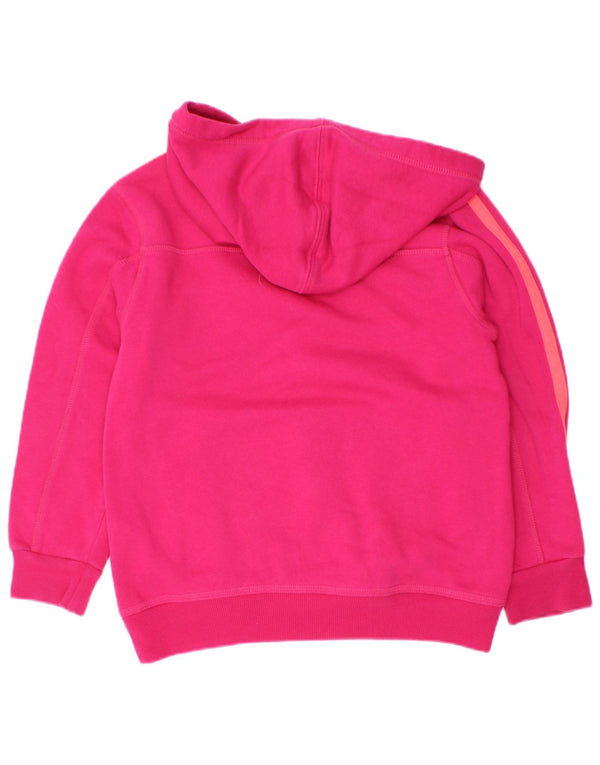 Adidas meninas moletom com capuz 5-6 anos algodão rosa