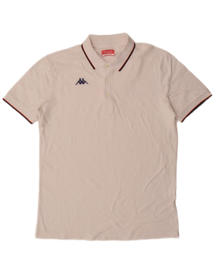 Camisa polo masculina Kappa grande branca