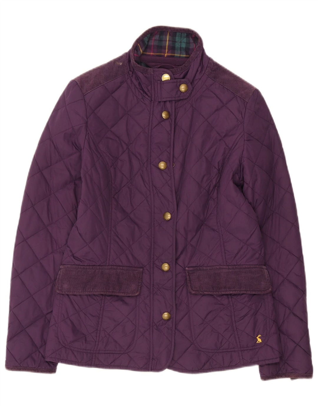 Jaqueta acolchoada feminina Joules UK 10 poliéster roxo pequeno
