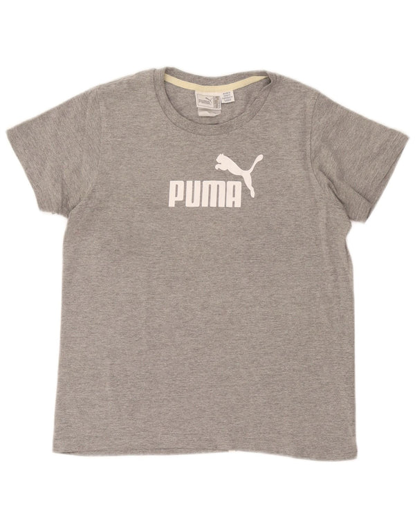 Camiseta feminina Puma Graphic UK 14 grande cinza manchada