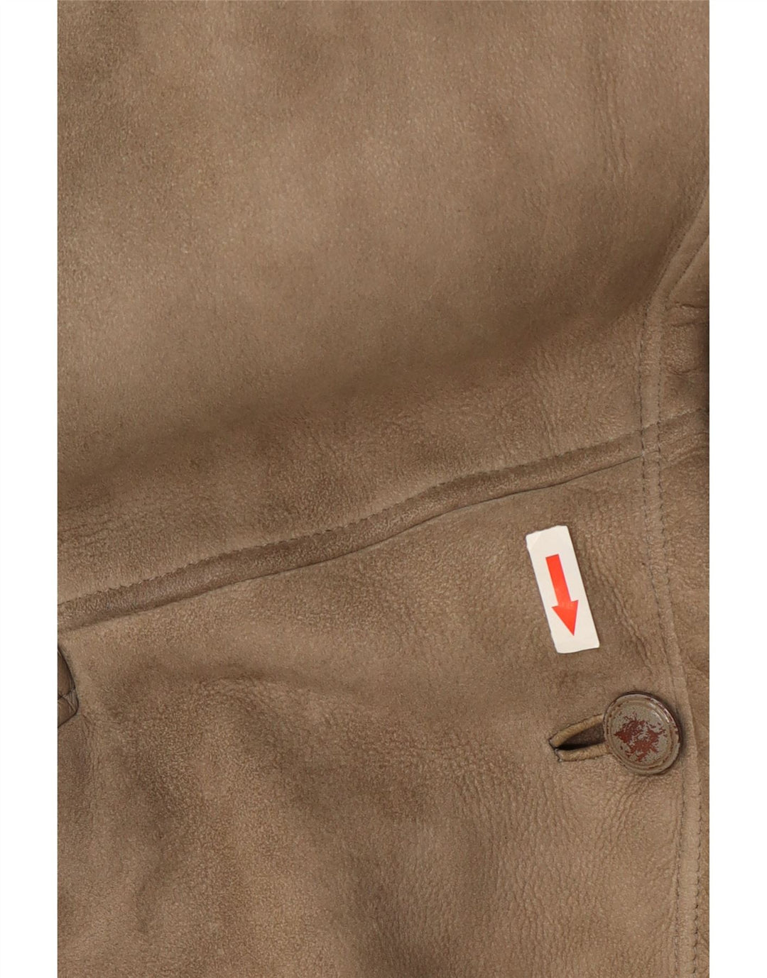 Jaqueta feminina Genny Shearling US 6 couro cinza médio