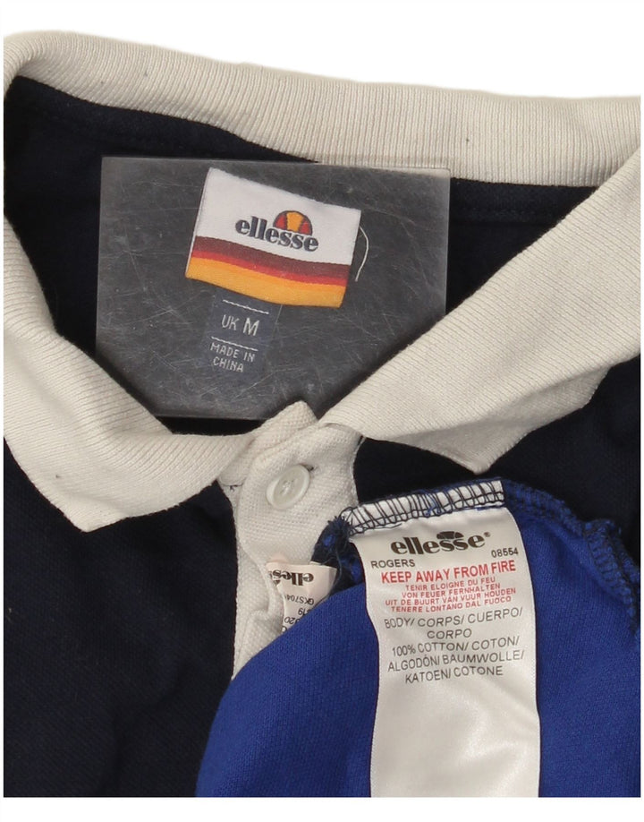 Camisa polo masculina ELLESSE com estampa gráfica média de algodão colorido multicolorido