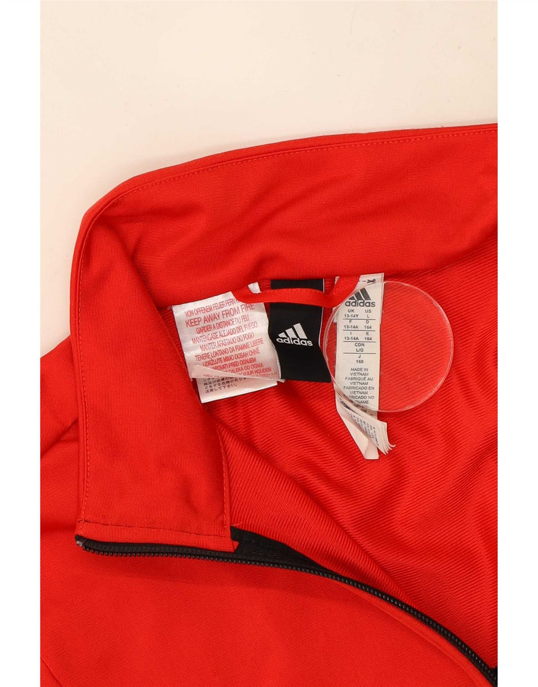 Jaqueta Adidas Meninos Treino Top 13-14 Anos Vermelho Colorblock Poliéster