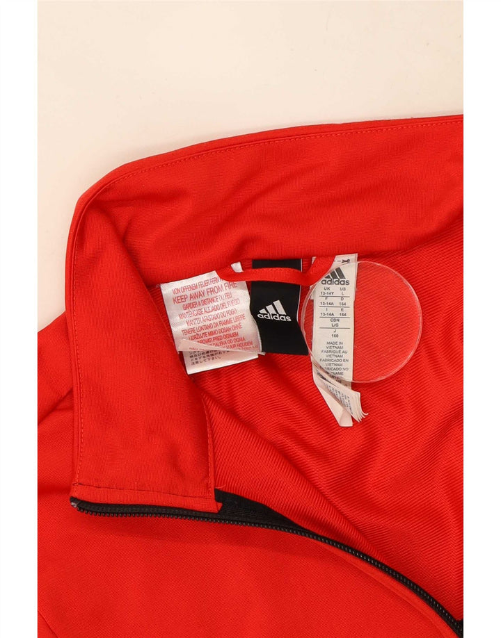 Jaqueta Adidas Meninos Treino Top 13-14 Anos Vermelho Colorblock Poliéster