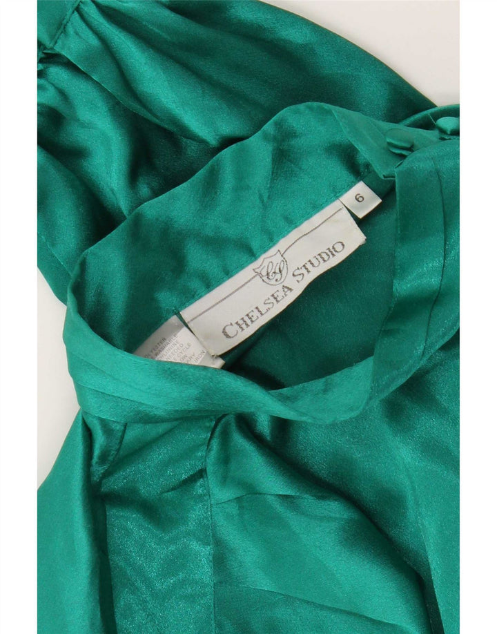 Blusa feminina de manga comprida Chelsea US 6 poliéster verde médio