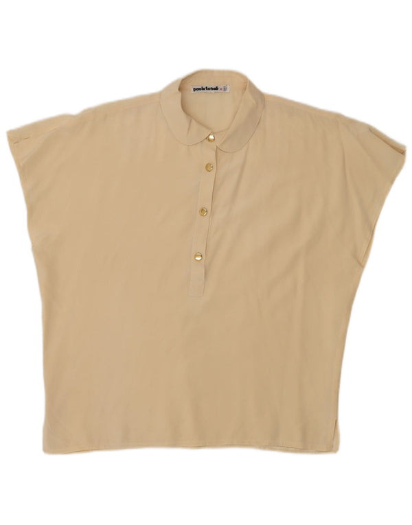 Blusa oversized Paolo Tonali feminina UK 10 pequena bege