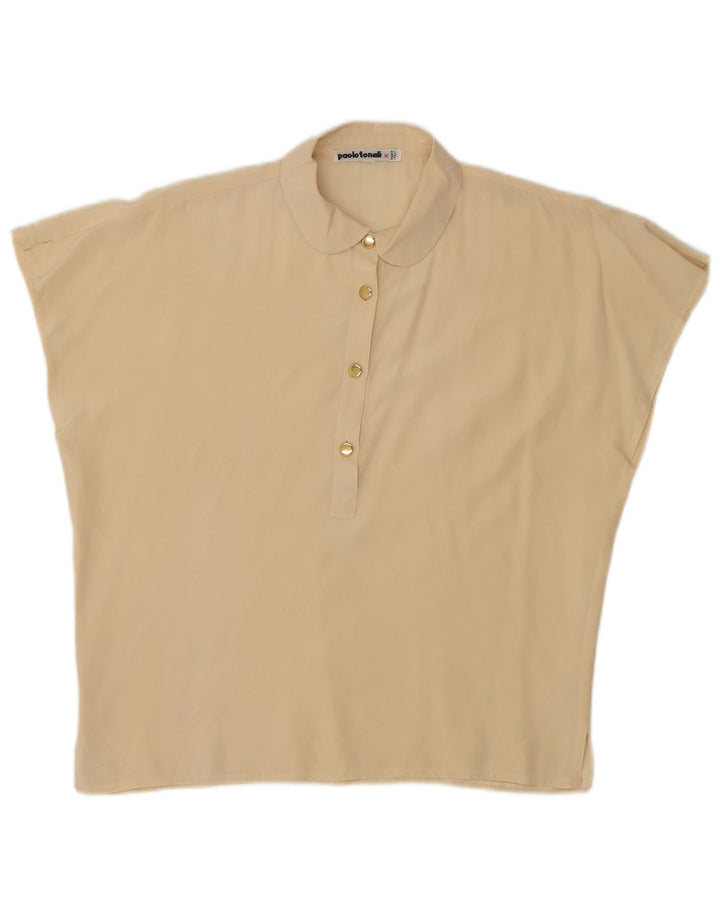 Blusa oversized Paolo Tonali feminina UK 10 pequena bege