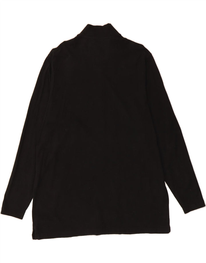 CHAPS Mens Zip Neck Sweatshirt Jumper XL Black Cotton Vintage Chaps and Second-Hand Chaps from Messina Hembry 