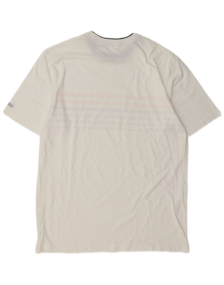 Camiseta masculina Izod Top grande algodão listrado branco
