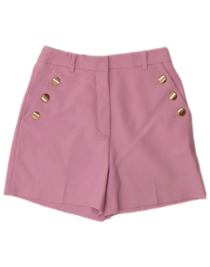 ZARA Shorts feminino casual pequeno W26 algodão roxo