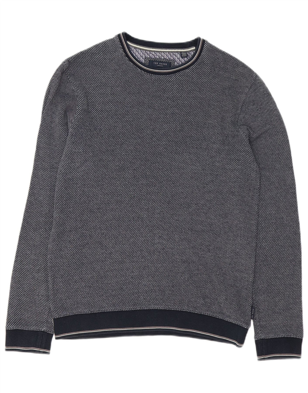 Ted Baker moletom masculino tamanho 2 pequeno algodão azul marinho