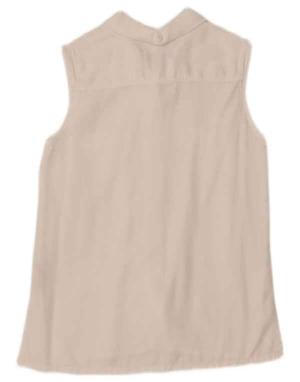 Belfe & Belfe blusa feminina sem mangas IT 42 médio branco Lyocell