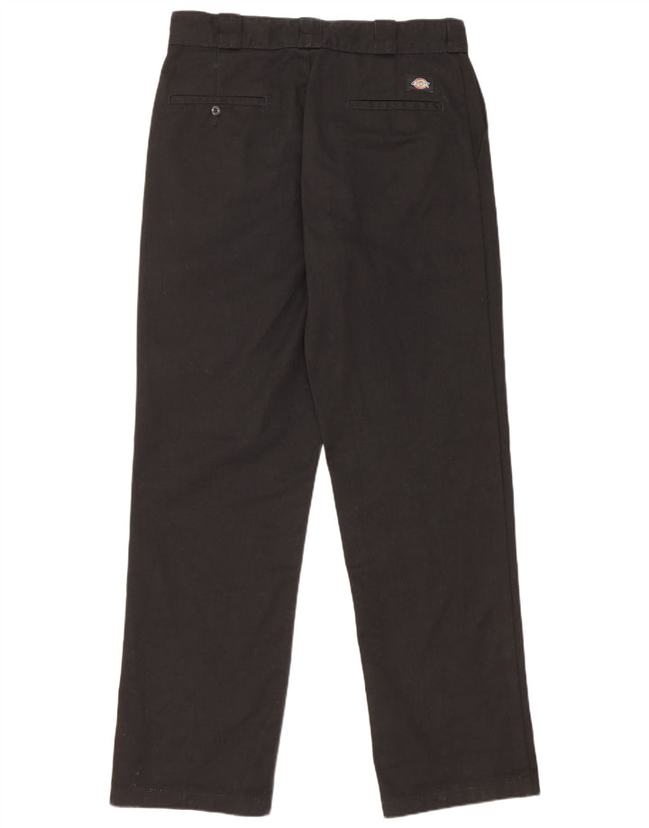 Calças Chino retas masculinas Dickies W34 L34 poliéster preto