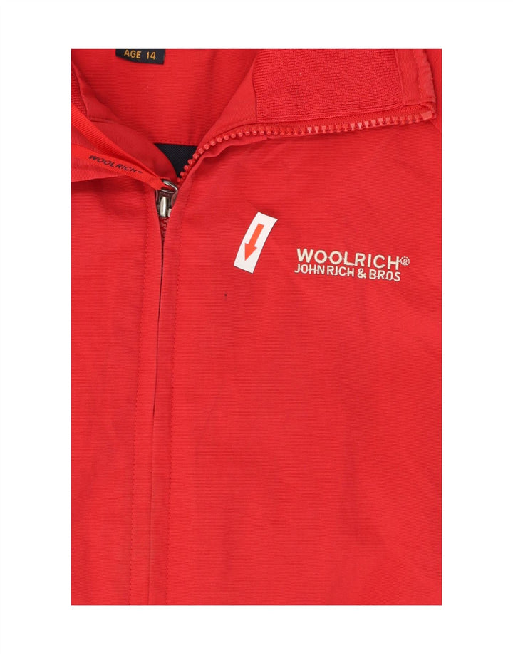 Jaqueta bomber Woolrich Boys 13-14 anos poliéster vermelho