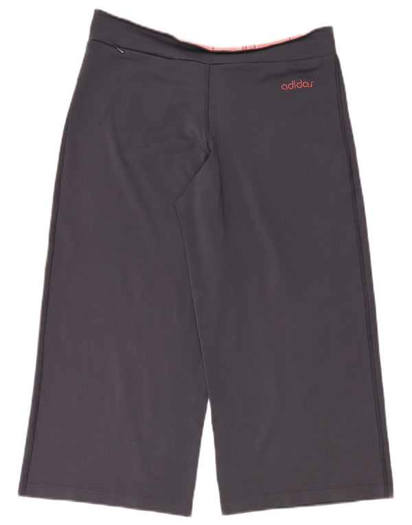 ADIDAS Womens Capri Wide Leg Calças de treino Reino Unido 16 Grande Azul Marinho