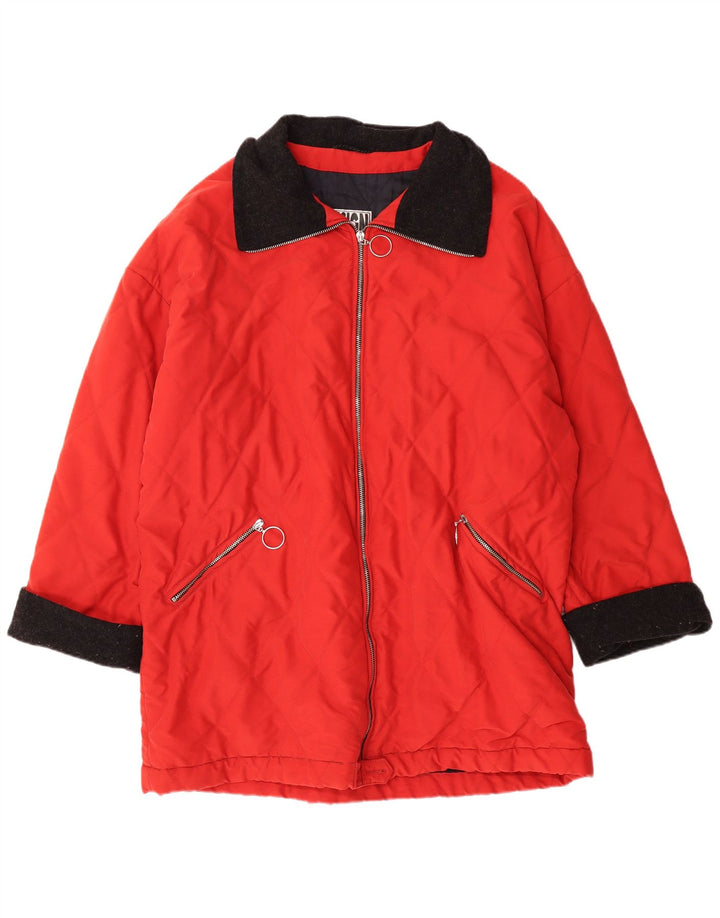 Sobretudo feminino VINTAGE oversized EU 42 grande vermelho