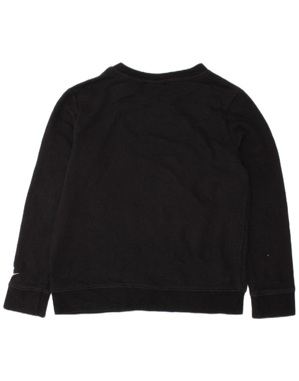 NIKE Meninos Graphic Sweatshirt Jumper 6-7 Anos Grande Preto