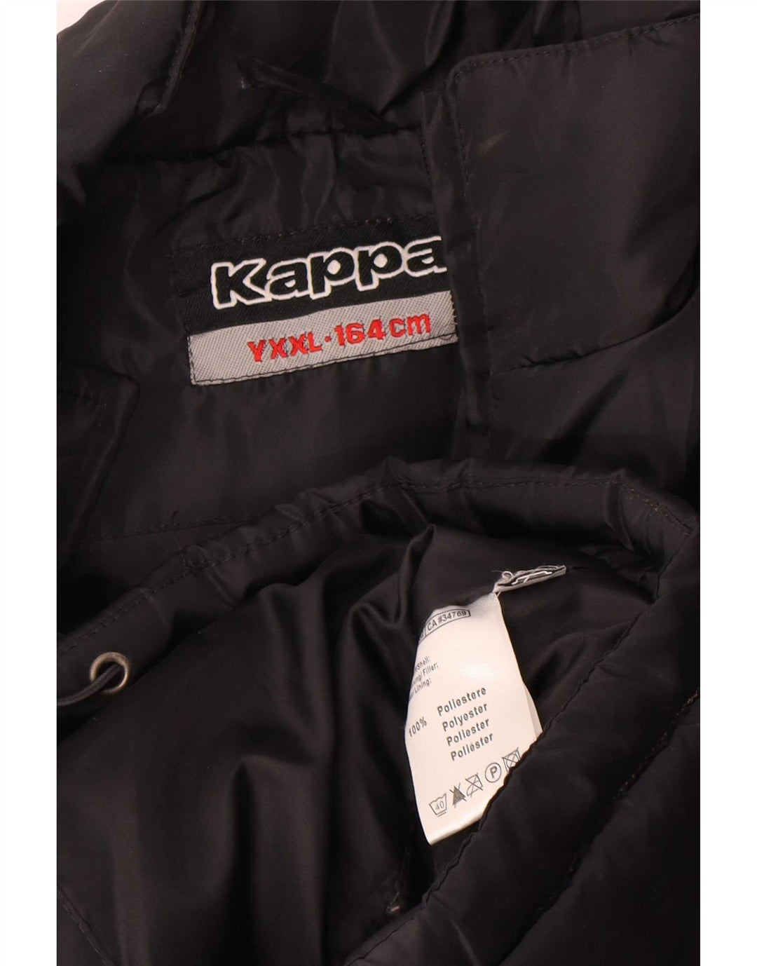 Jaqueta Kappa Boys Graphic Acolchoada 13-14 Anos 2XL Poliéster Preto
