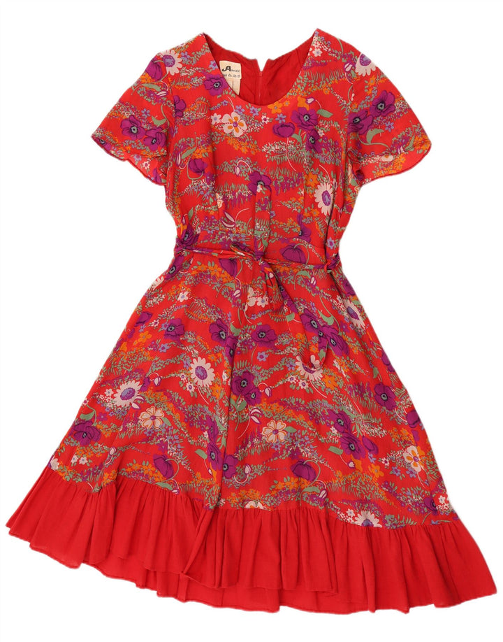 Vestido feminino Arnel A-Line EU 42 grande vermelho floral