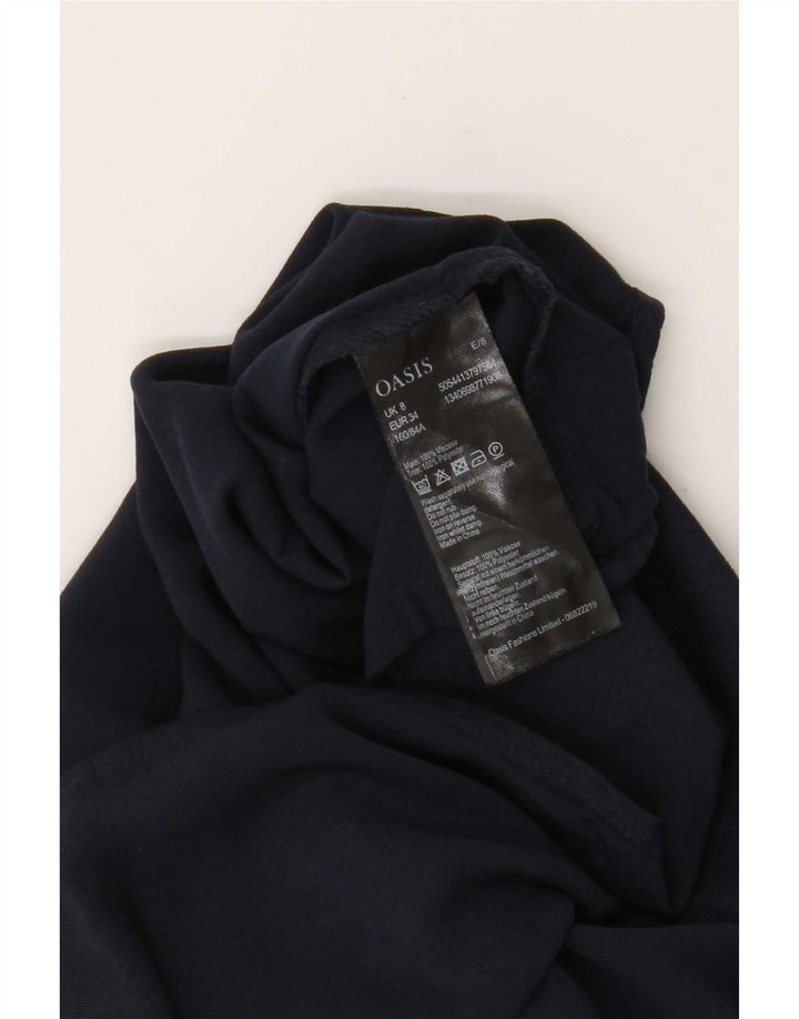 Top feminino Oasis com ombro de fora, UK 8, pequeno, azul marinho, viscose