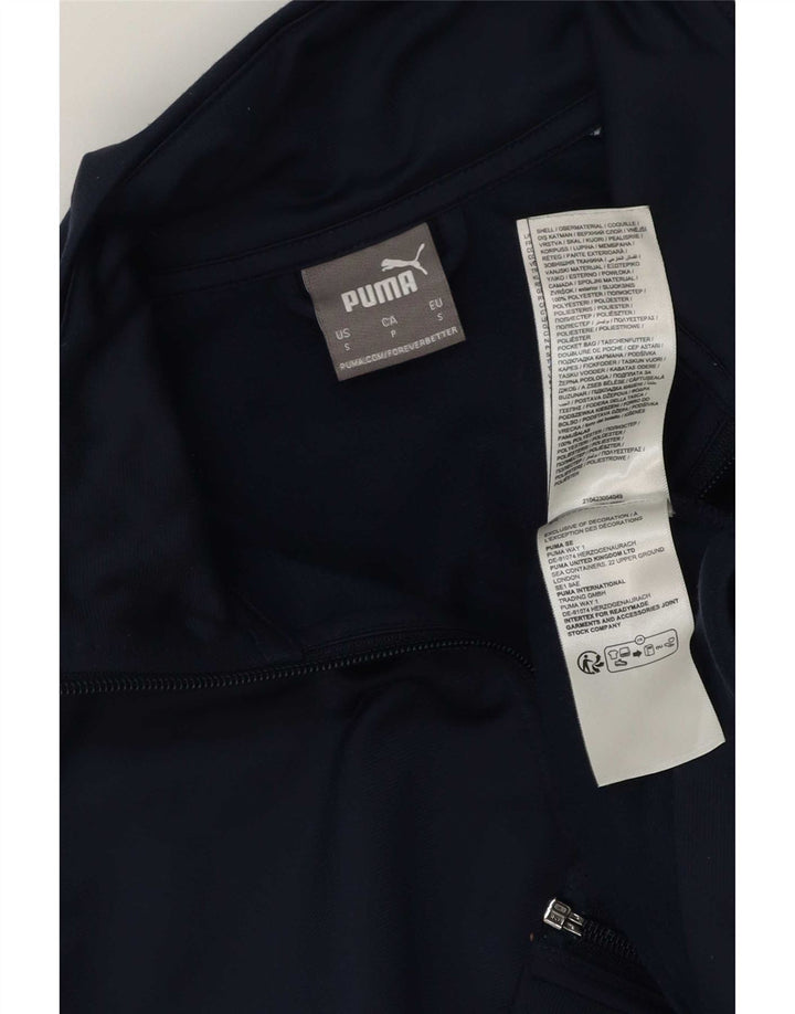 Puma Mens Treino Top Jaqueta Pequena Azul Marinho Colourblock Poliéster