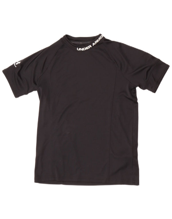 Under Armour Girls Heat Gear Graphic Camiseta Top 13-14 Anos XL Preto