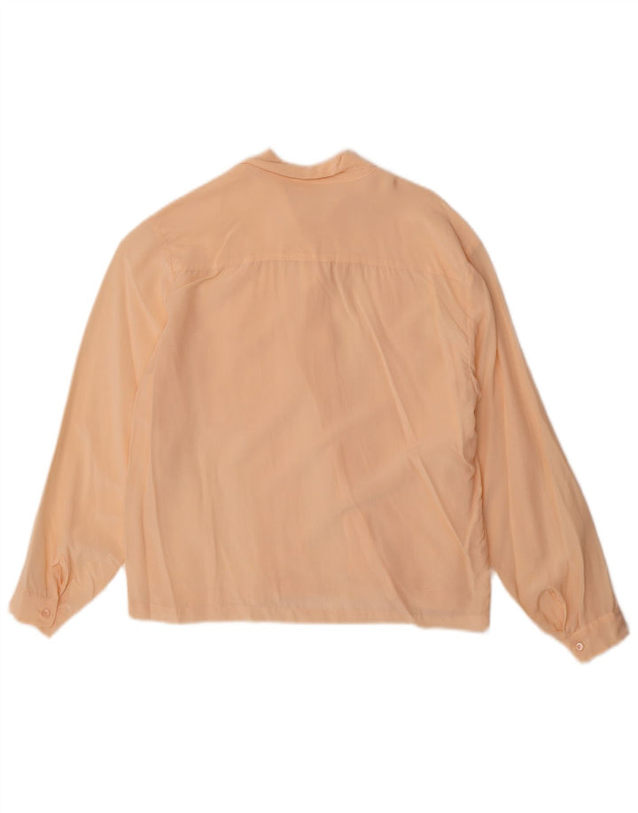 Blusa feminina vintage UK 14 grande rosa