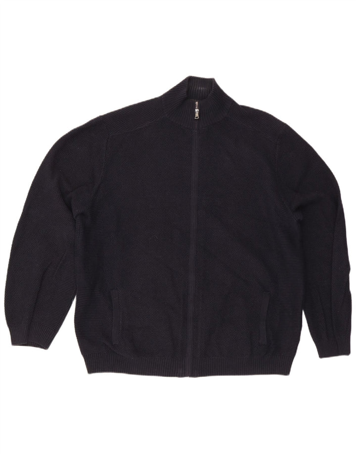 Suéter cardigã masculino Marks & Spencer 2XL algodão azul marinho