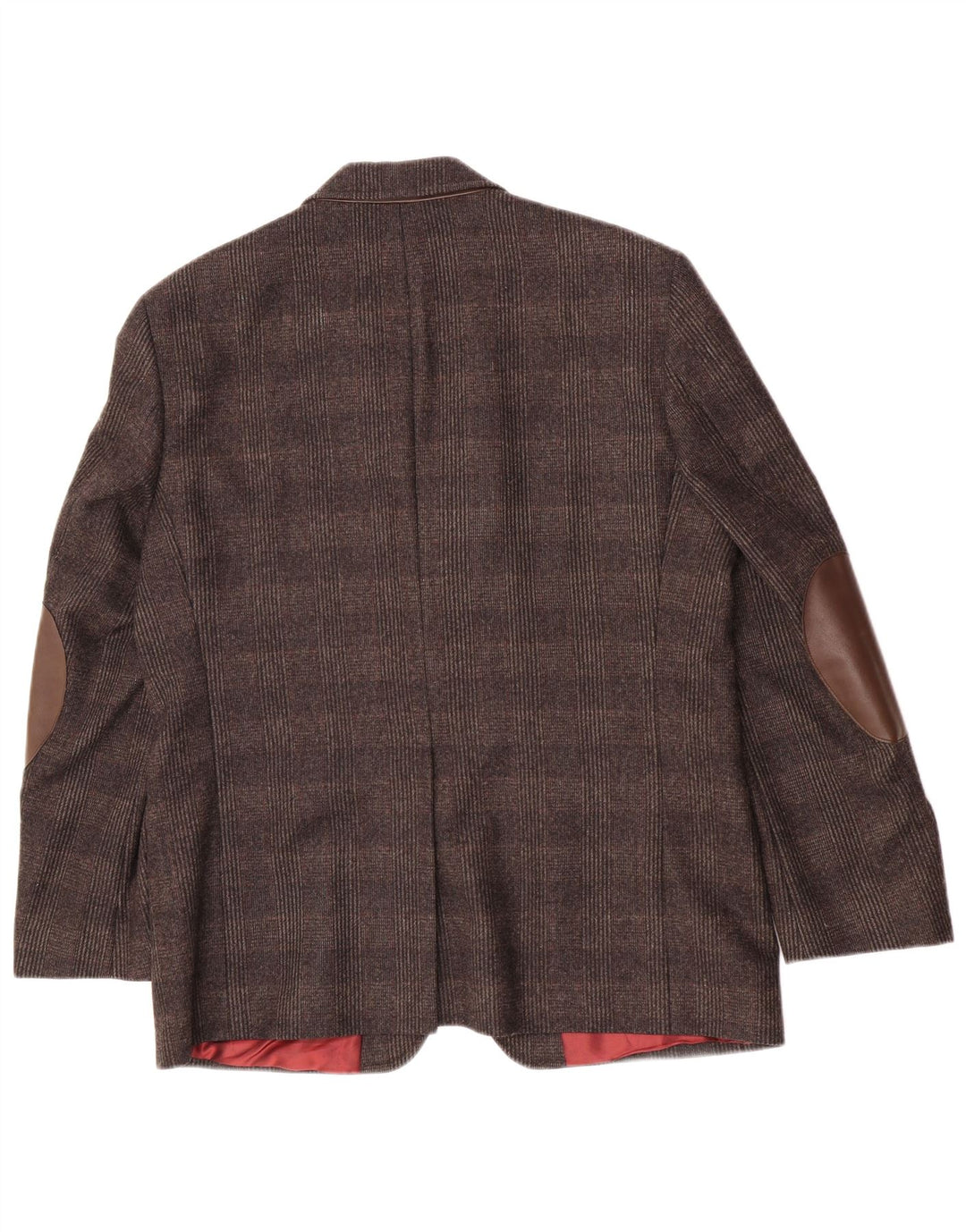 Jaqueta blazer masculina Pierre Cardin com 2 botões Reino Unido 40 grande xadrez marrom