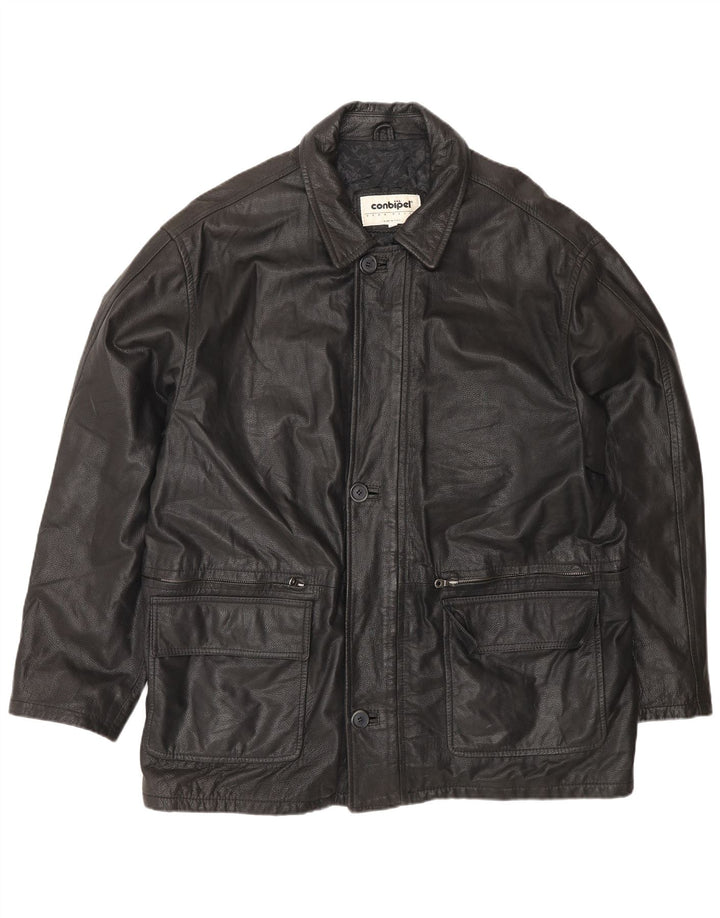 Jaqueta de couro masculina Conbipel IT 56 2XL couro preto