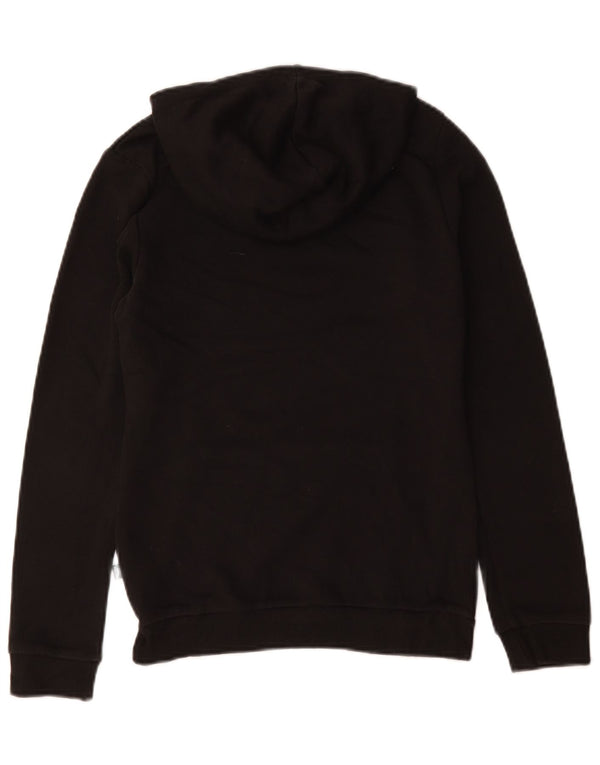 PUMA Boys Graphic Hoodie Jumper 13-14 Years Black Cotton