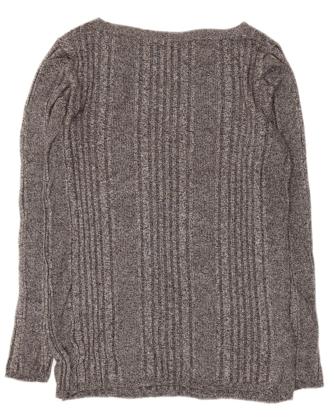 Suéter feminino Marks & Spencer com gola canoa Reino Unido 12 cinza médio manchado