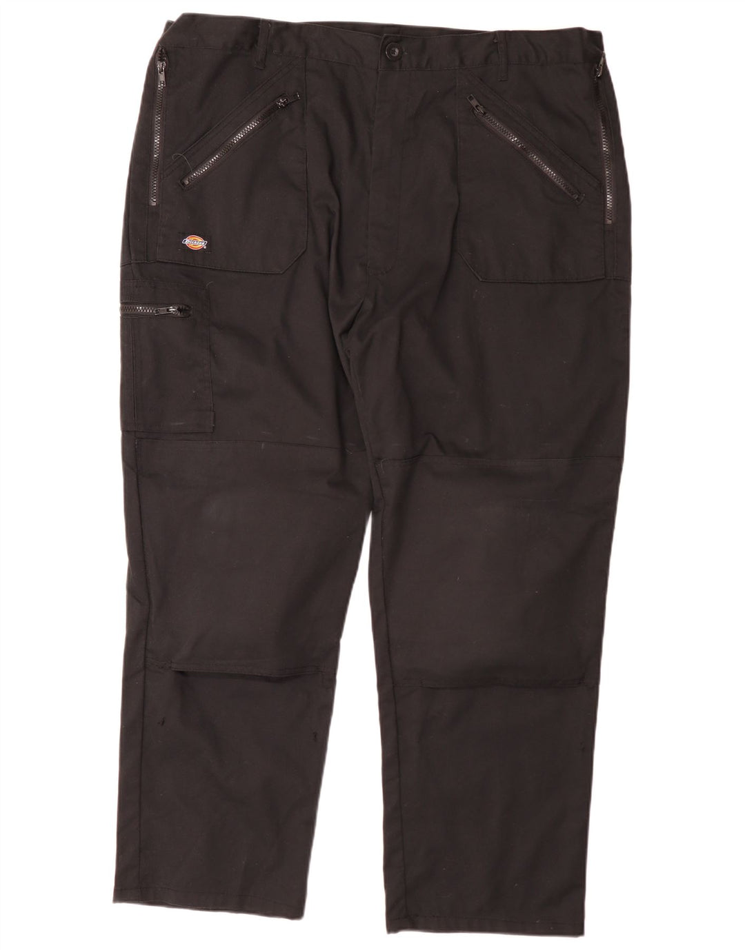 Calças cargo retas masculinas Dickies W44 L29 poliéster preto