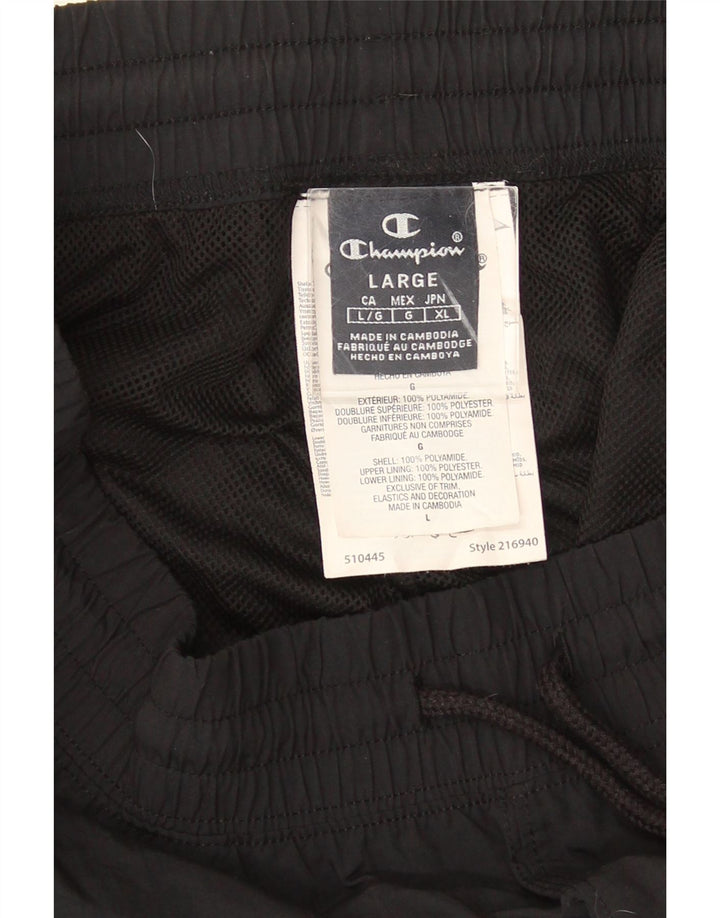 Calça esportiva masculina Champion Cargo grande poliéster preto